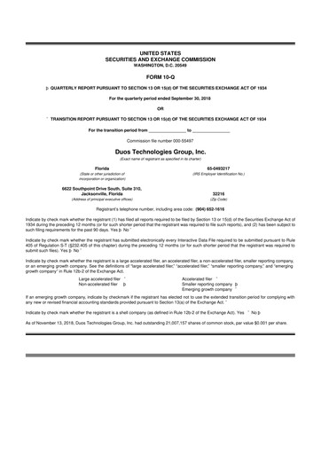 Thumbnail Duos Technologies Group 10-Q Quarterly Report FY2018 