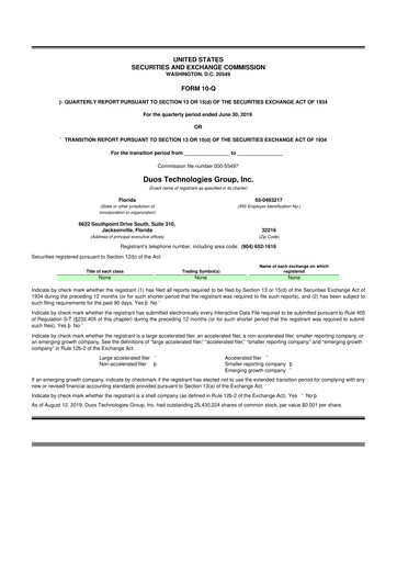 Thumbnail Duos Technologies Group 10-Q Quarterly Report FY2019 