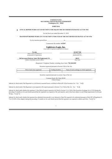 Thumbnail Lightwave Logic 10-K Annual Report 2019