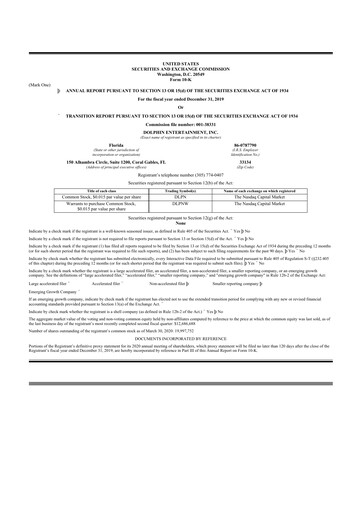 Thumbnail Dolphin Entertainment
 10-K Annual Report 2019