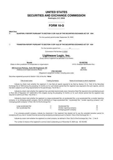 Thumbnail Lightwave Logic 10-Q Quarterly Report FY2020 