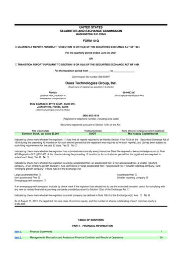Thumbnail Duos Technologies Group 10-Q Quarterly Report FY2021 