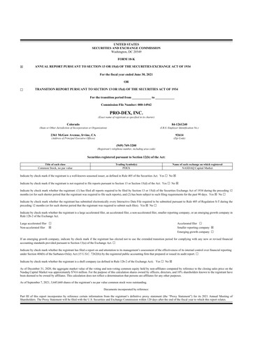 Thumbnail Pro-Dex 10-K Annual Report 2021