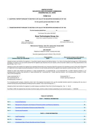 Thumbnail Duos Technologies Group 10-Q Quarterly Report FY2025 