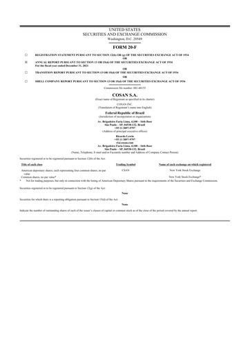 Thumbnail Cosan 20-F Annual Report 2021