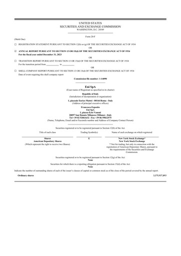 Thumbnail ENI 20-F Annual Report 2023