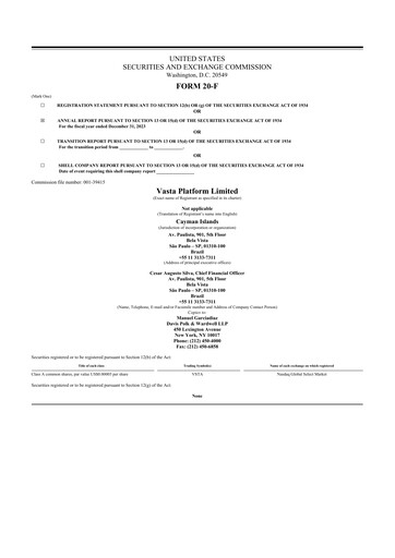 Miniature Vasta Platform 20-F Rapport annuel 2023