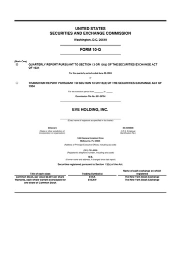Thumbnail Eve Holding, Inc. 10-Q Quarterly Report FY2024 