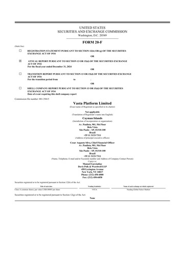 Miniature Vasta Platform 20-F Rapport annuel 2024