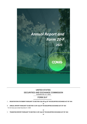 Thumbnail Cemig 20-F Annual Report 