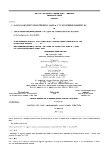Thumbnail Sify Technologies 
 20-F Annual Report 2026