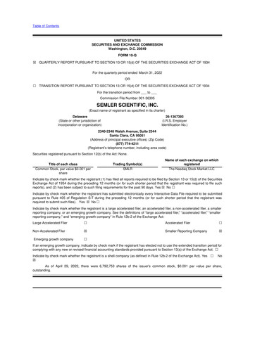 Thumbnail Semler Scientific
 10-Q Quarterly Report FY2022 