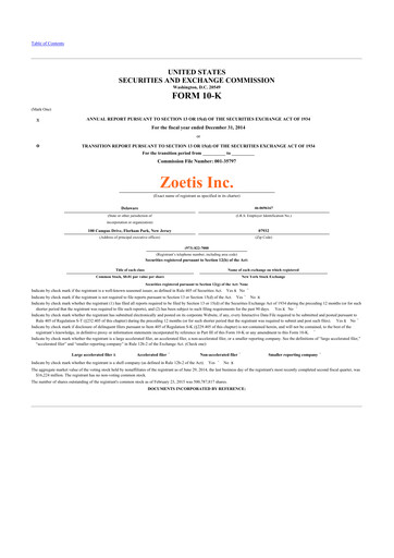 Thumbnail Zoetis 10-K Annual Report 2014