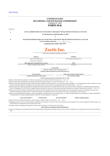 Thumbnail Zoetis 10-K Annual Report 2015