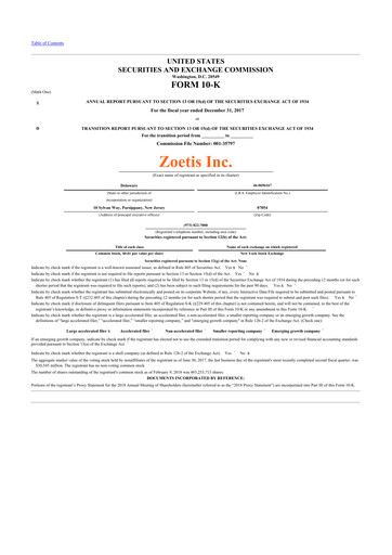 Thumbnail Zoetis 10-K Annual Report 2017