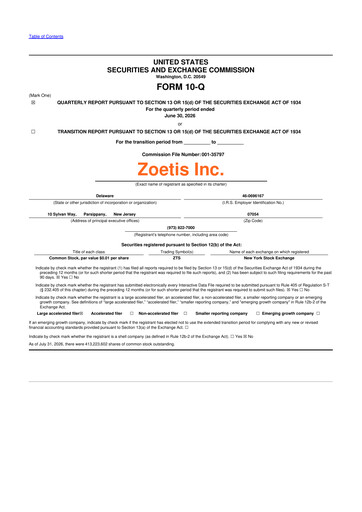 Thumbnail Zoetis 10-Q Quarterly Report FY2026 