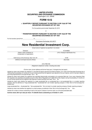 Thumbnail Rithm Capital 10-Q Quarterly Report FY2014 