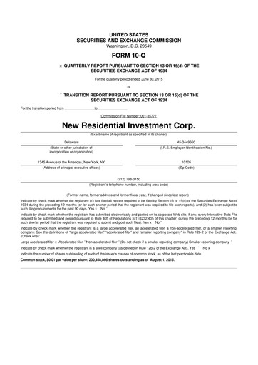 Thumbnail Rithm Capital 10-Q Quarterly Report FY2015 
