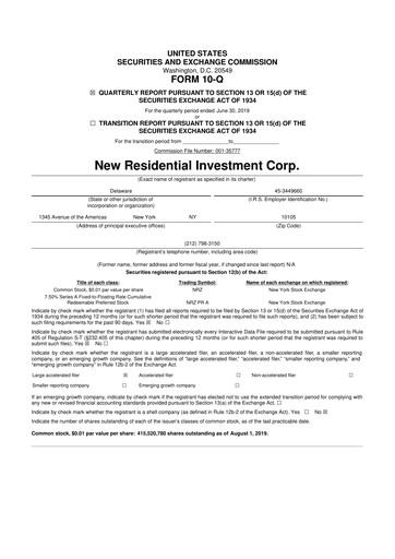 Thumbnail Rithm Capital 10-Q Quarterly Report FY2019 