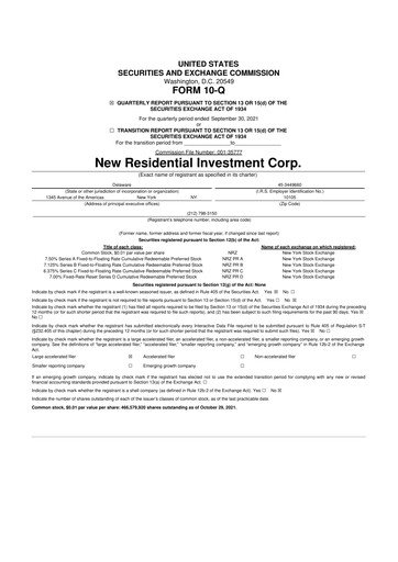 Thumbnail Rithm Capital 10-Q Quarterly Report FY2021 