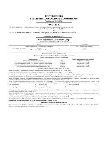 Thumbnail Rithm Capital 10-K Annual Report 2021
