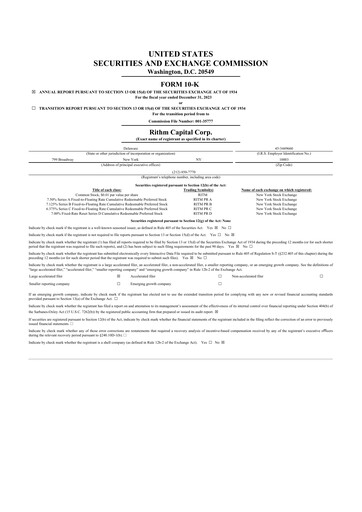 Thumbnail Rithm Capital 10-K Annual Report 2023