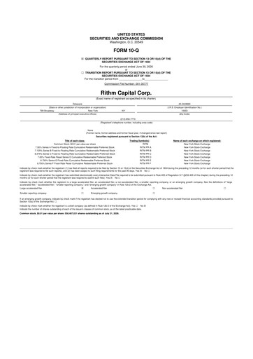 Thumbnail Rithm Capital 10-Q Quarterly Report FY2026 