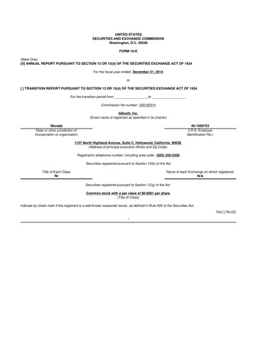 Thumbnail TON Strategy Co. 10-K Annual Report 2014