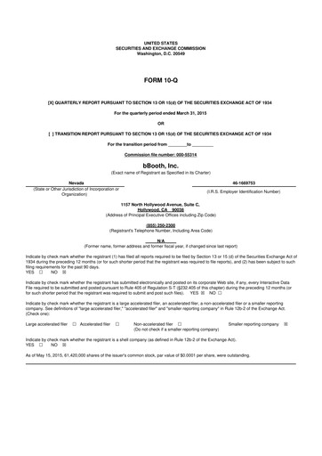 Vorschaubild TON Strategy Co. 10-Q Quartalsbericht 2015 