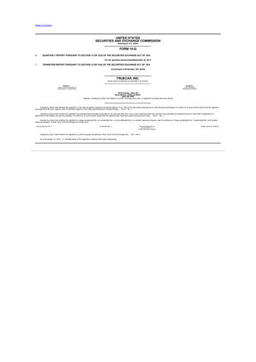 Thumbnail TrueCar 10-Q Quarterly Report FY 