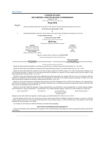 Thumbnail Healthpeak Properties
 10-K Annual Report 2014