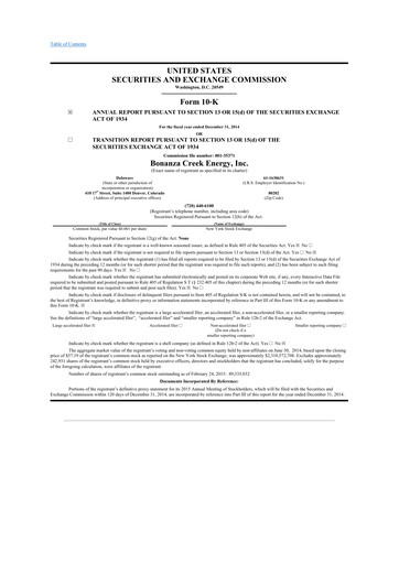 Thumbnail Civitas Resources 10-K Annual Report 2014