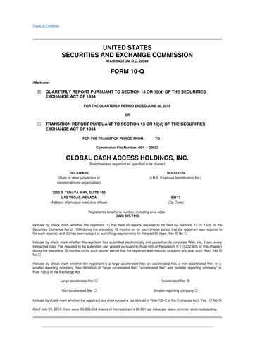 Thumbnail Everi Holdings
 10-Q Quarterly Report FY2015 