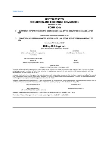 Thumbnail Hilltop Holdings 10-Q Quarterly Report FY2015 