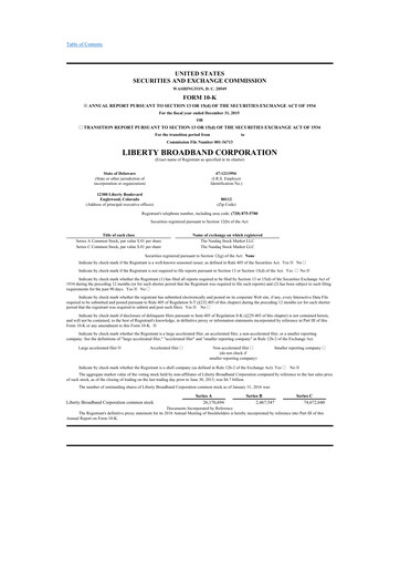 Thumbnail Liberty Broadband 10-K Annual Report 2015