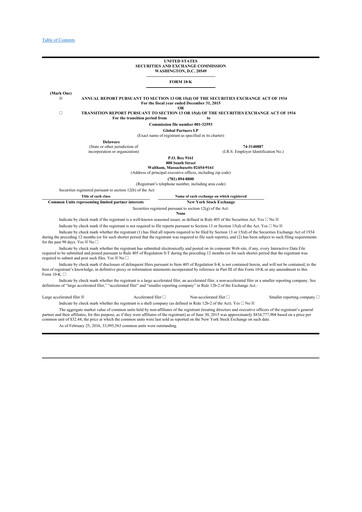 Thumbnail Global Partners LP 10-K Annual Report 2015