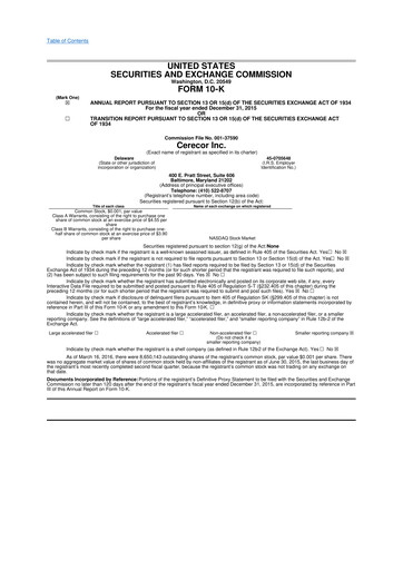 Miniature Avalo Therapeutics 10-K Rapport annuel 2015