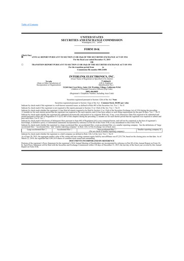 Thumbnail Interlink Electronics 10-K Annual Report 