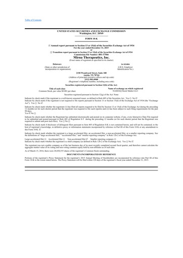 Thumbnail Synlogic 10-K Annual Report 2015