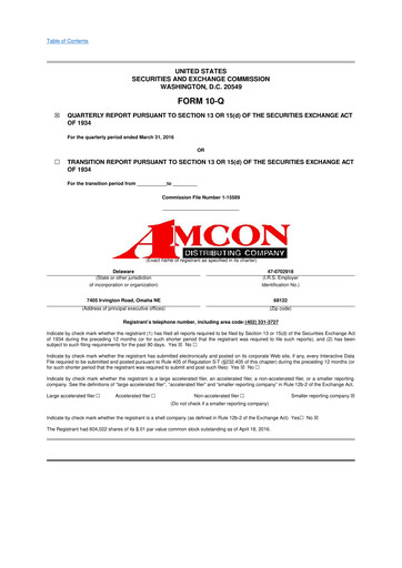 Vorschaubild AMCON Distributing Company 10-Q Quartalsbericht 2016 