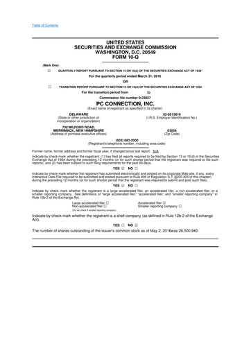 Thumbnail PC Connection
 10-Q Quarterly Report FY2016 