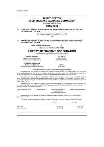 Thumbnail QVC Group 10-Q Quarterly Report FY2016 