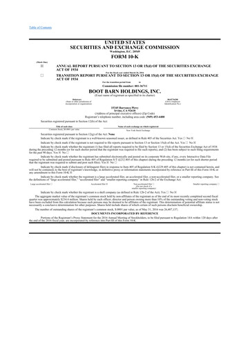 Thumbnail Boot Barn Holdings
 10-K Annual Report 2016