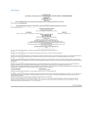 Thumbnail Centerspace 10-K Annual Report 2016