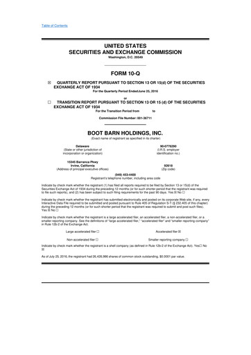 Thumbnail Boot Barn Holdings
 10-Q Quarterly Report FY2016 