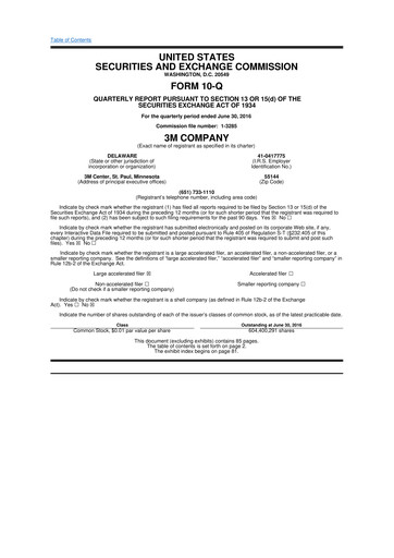Thumbnail 3M 10-Q Quarterly Report FY2016 