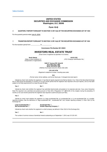 Thumbnail Centerspace 10-Q Quarterly Report FY2017 