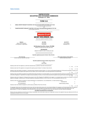 Thumbnail MasterCraft Boat 10-K Annual Report 2016