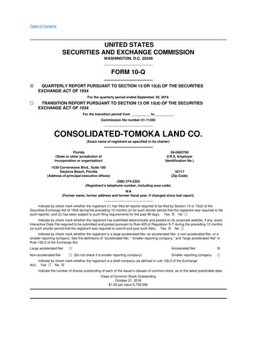 Thumbnail CTO Realty Growth 10-Q Quarterly Report FY2016 