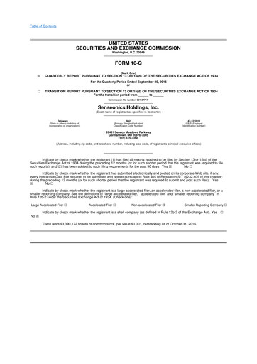 Vorschaubild Senseonics Holdings
 10-Q Quartalsbericht 2016 